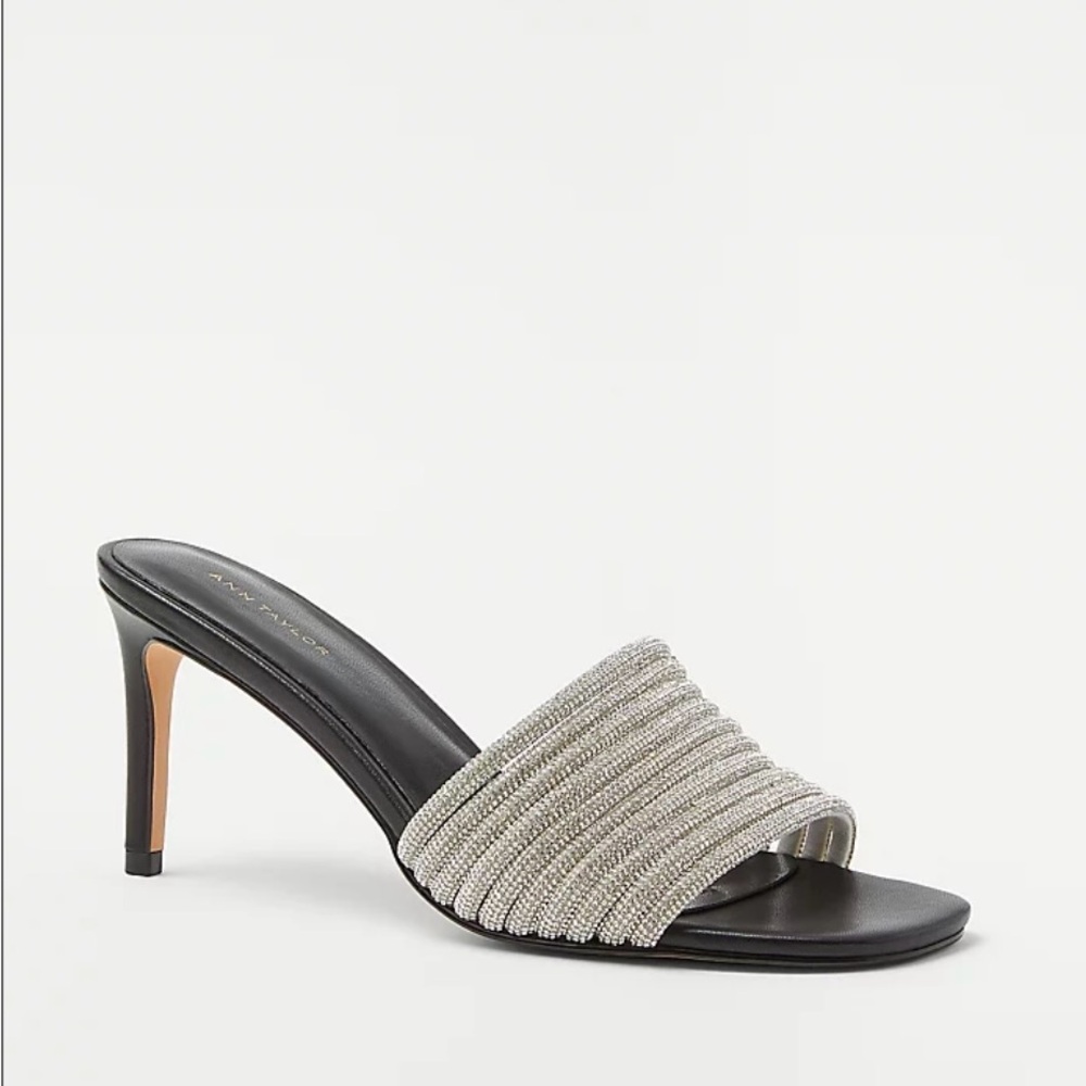 Ann Taylor - Crystal Tube Mule Sandals (7.5)